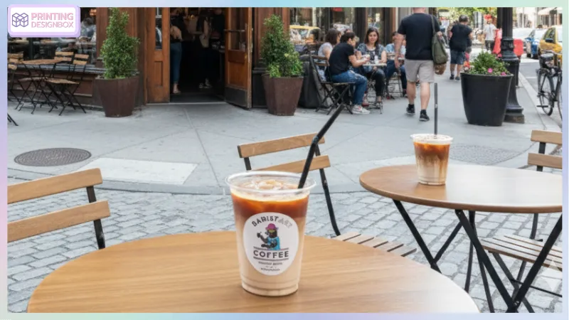 8 ไอเดีย ออกแบบสติ๊กเกอร์ติดแก้วกาแฟเก๋ๆ ให้ถูกใจลูกค้า ออกแบบสติ๊กเกอร์ติดแก้วกาแฟ ออกแบบสติ๊กเกอร์ติดแก้วกาแฟร้านบาริสต้า คาเฟ่บรรยากาศชิคกลางเมือง