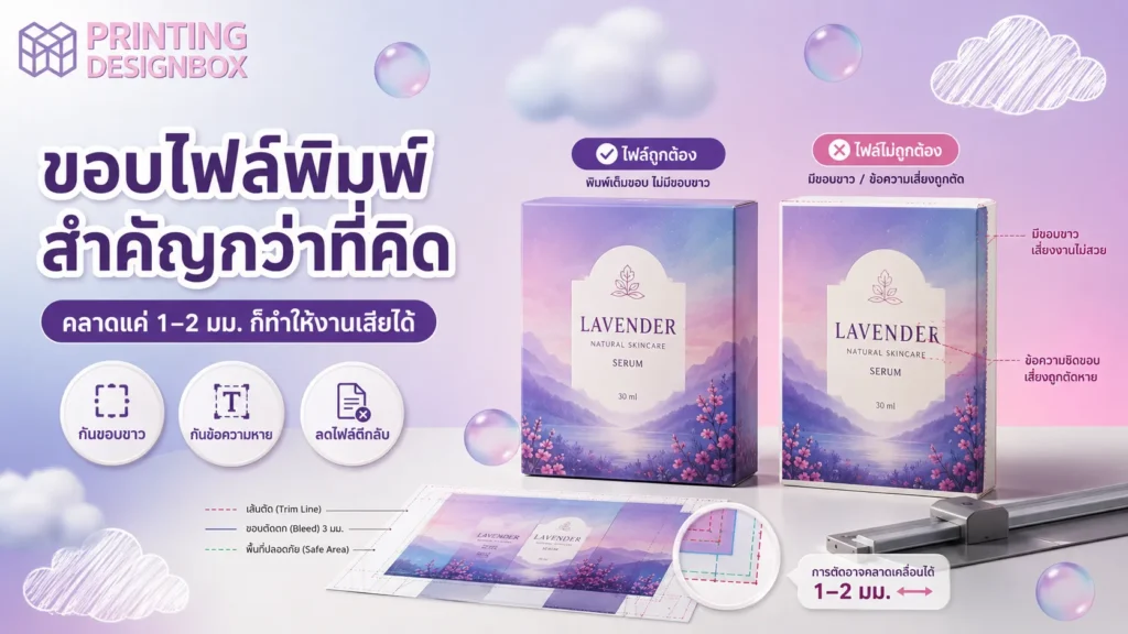 Bleed Safe Zone Trim คืออะไรในงานพิมพ์กล่อง? วิธีตั้งค่าให้ไฟล์เป๊ะ ไม่ตกขอบ Bleed Safe Zone Trim Bleed Safe Zone Trim คืออะไรในงานพิมพ์กล่อง พร้อมตัวอย่างการตั้งค่าไฟล์ก่อนส่งพิมพ์